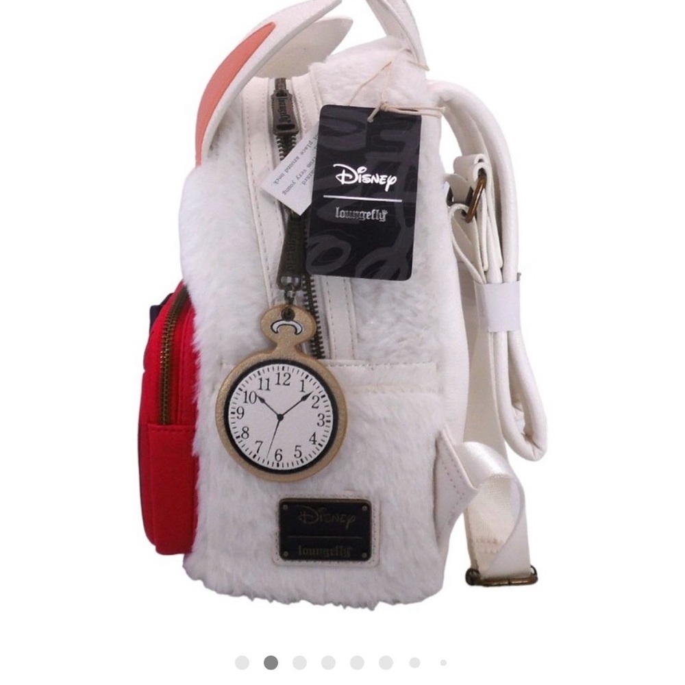 White Rabbit Disney Loungefly Backpack - Picture 2 of 4
